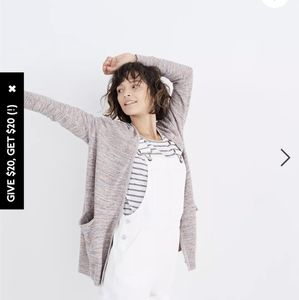 𝅺Madewell Marled Summer Ryder Open Cardigan